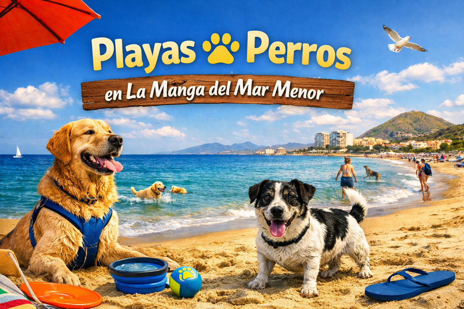 playas para perros en la manga del mar menor